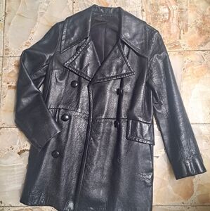 Vintage leather leather coat
